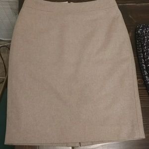 J Crew tan/beige wool pencil skirt!
